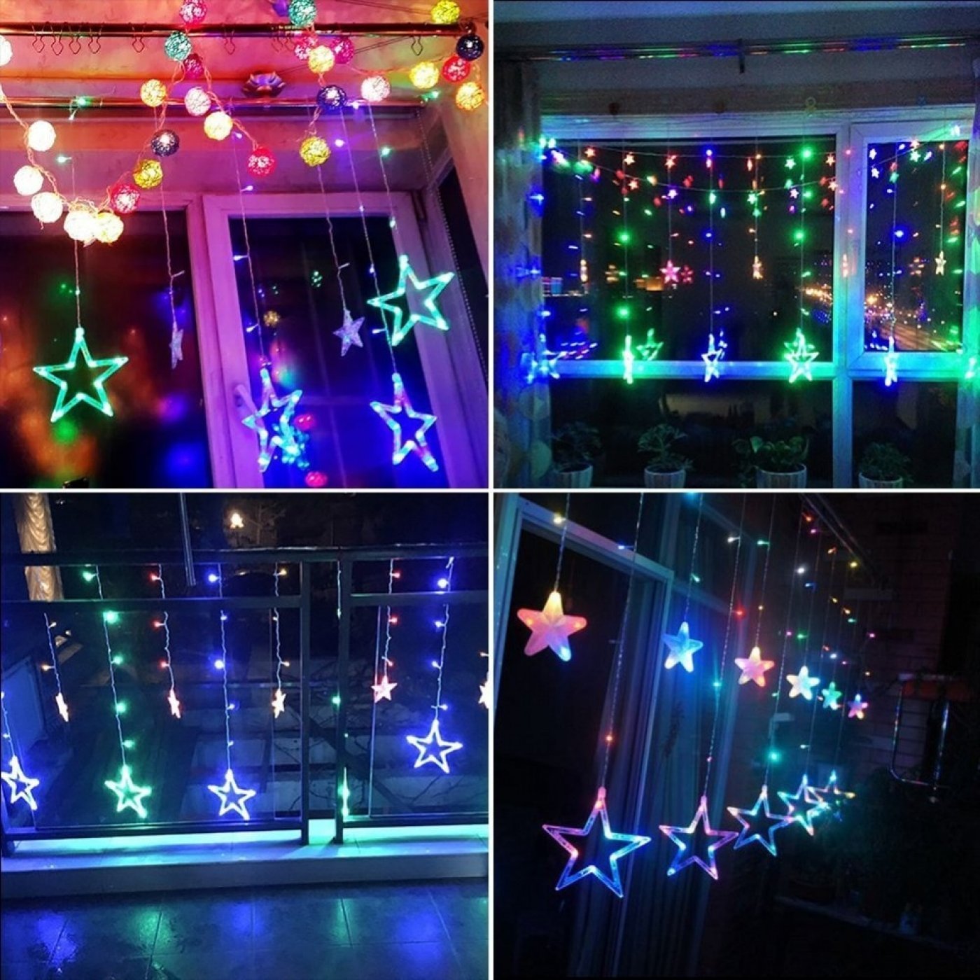 CORTINA DE LED ESTRELLA EXTERIOR